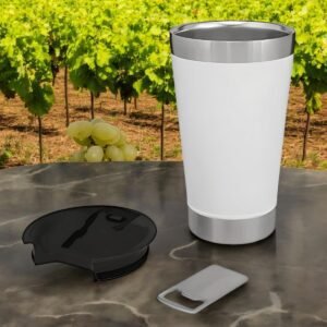 Copo Térmico Inox com Tampa e Abridor 473ML Branco - Imagem 10