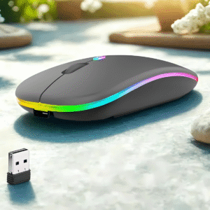 Mouse Sem Fio Luz LED-PRETO - Imagem 5