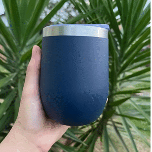 Copo Cuia Térmico Inox com Tampa Antivazamento 360ML Azul M - Imagem 8