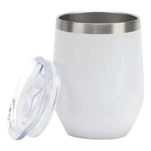 Copo Cuia Térmico Inox com Tampa Antivazamento 360ML Branco - Imagem 1