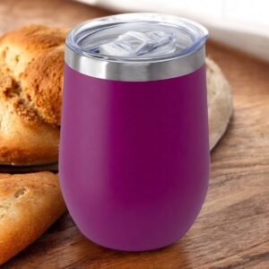 Copo Cuia Térmico Inox com Tampa Antivazamento 360ML Roxo - Imagem 8