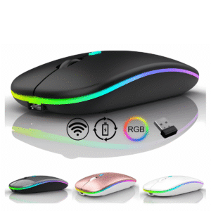 Mouse Sem Fio Luz LED-PRETO - Imagem 7