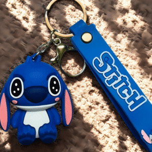 Chaveiro Pingente Stitch Angel 3D Premium Grande Emborrachado Azul - Imagem 5