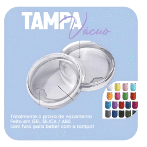 Copo Cuia Térmico Inox com Tampa Antivazamento 360ML Branco - Imagem 5