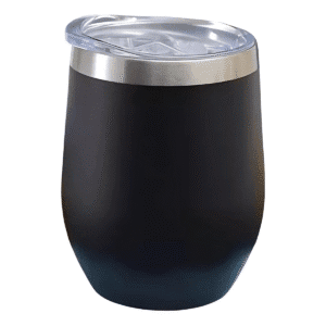 Copo Cuia Térmico Inox com Tampa Antivazamento Preto 360ml - Imagem 1