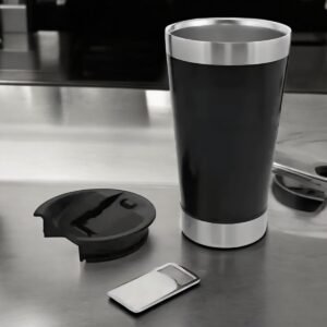 Copo Térmico Inox com Tampa e Abridor 473ML Preto - Imagem 9