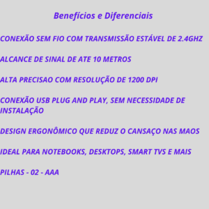 Mouse Sem Fio-NMS-007-PRETO - Imagem 3