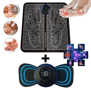 Kit Tapete e Mini Massageador Elétrico - Dor nos Pés e Musculares - Imagem 5