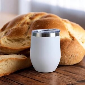 Copo Cuia Térmico Inox com Tampa Antivazamento 360ML Branco - Imagem 8