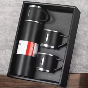 Kit Garrafa Térmica 500ML+ 3 Xícaras Aço Inoxidável - Imagem 3