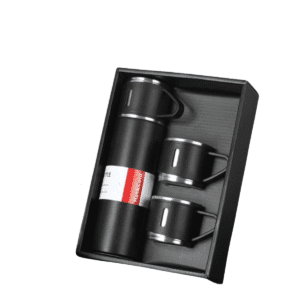 Kit Garrafa Térmica 500ML+ 3 Xícaras Aço Inoxidável - Imagem 9