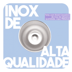 Copo Cuia Térmico Inox com Tampa Antivazamento Preto 360ml - Imagem 4